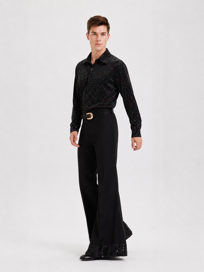 Retro 1970s Disco Costume with Shirt and Pants