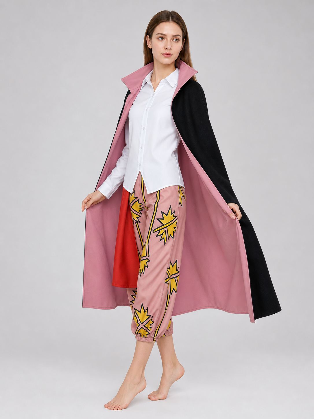 Shanks One Piece Cosplay Costume with Cloak and Pants