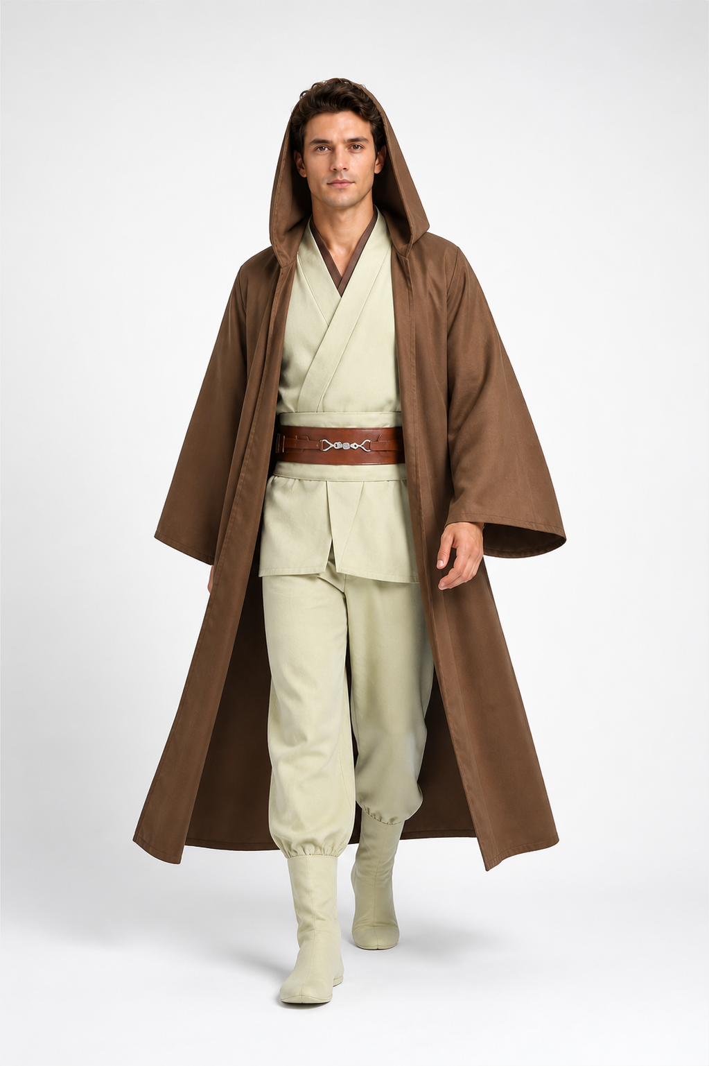 Obi-Wan Hooded Costume with Belt for Cosplay Costumes detail 2