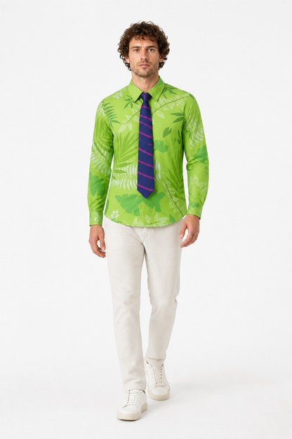 Nick Shirt with Tie, Leaf and Flower Print product detail 2