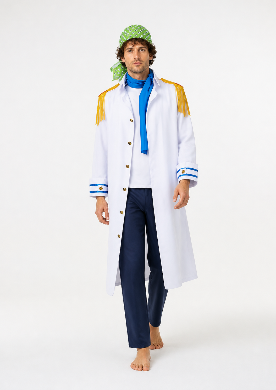 Koby One Piece Costume, White Uniform Jacket and Trousers Costumes detail 2