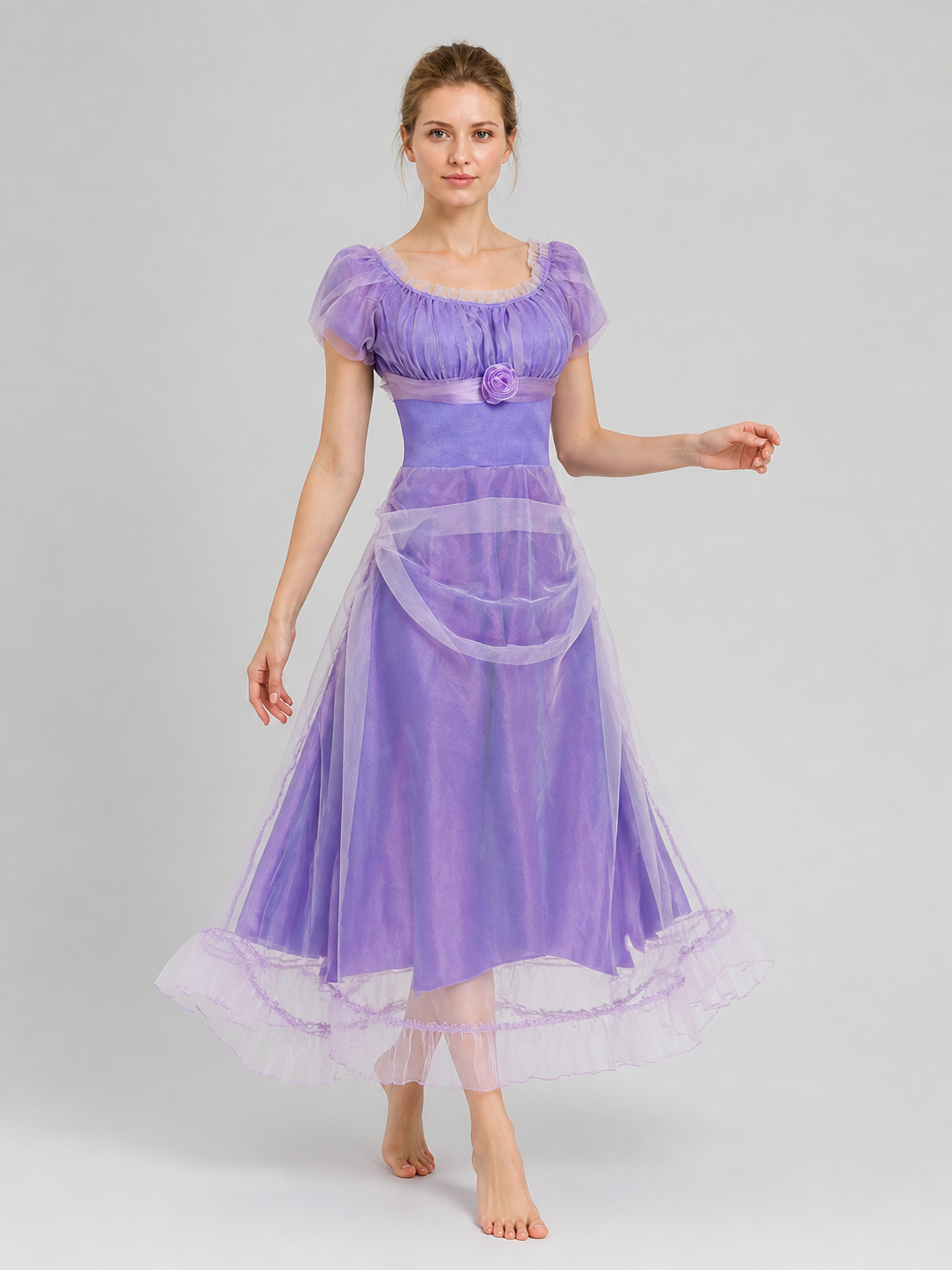 Nutcracker Princess Dress, Purple, Tiered Skirt, M-XL Costume Dresses detail 2
