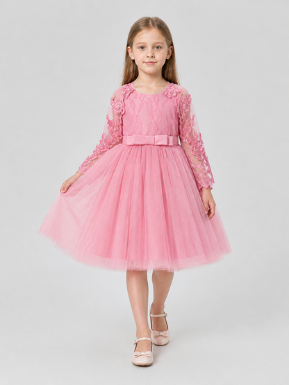 Dressy Pink Princess Dress with Full Skirt Costume Dresses detail 2