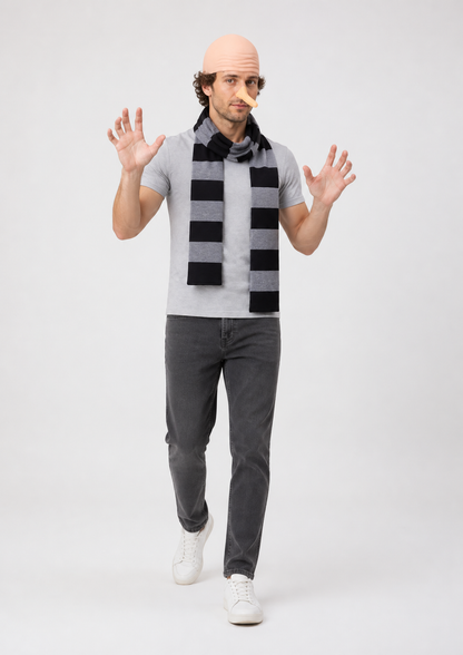 Gru Costume Accessory Set: Bald Cap, Scarf, Nose Costume Headwear detail 2