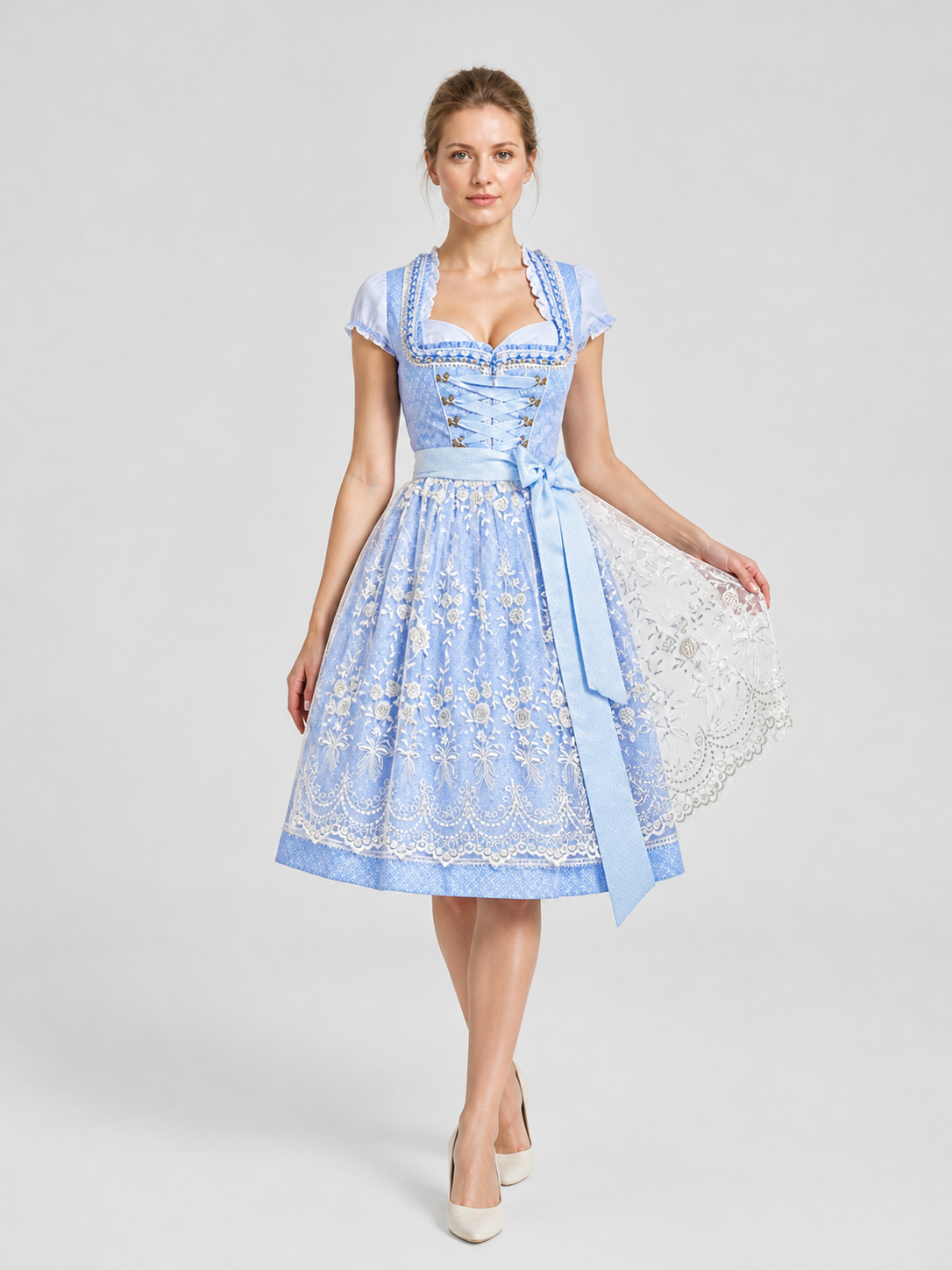 Bavarian-Style Dress, Stage Costume with Bow Costume Dresses detail 2