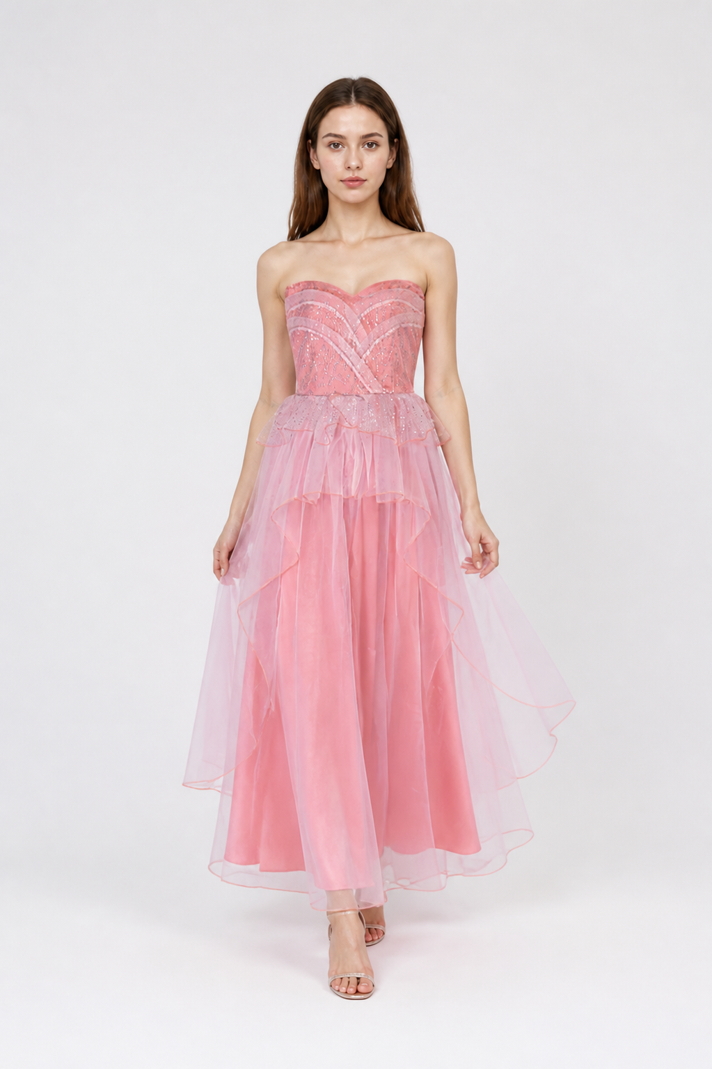 Sequin Dress with a Tiered Skirt for Cosplay Costume Dresses detail 2