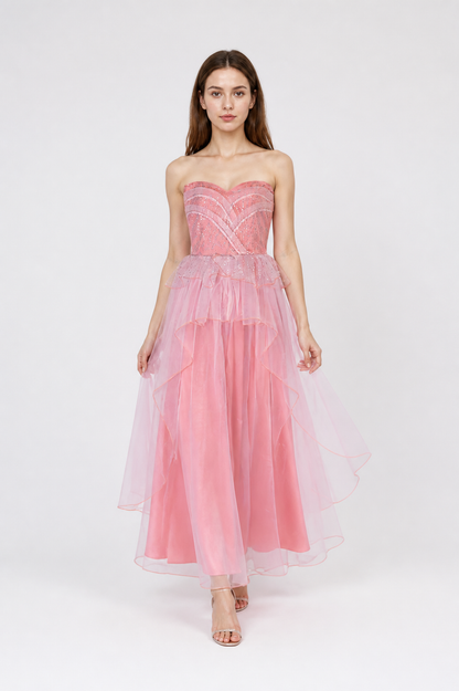 Sequin Dress with a Tiered Skirt for Cosplay Costume Dresses detail 2