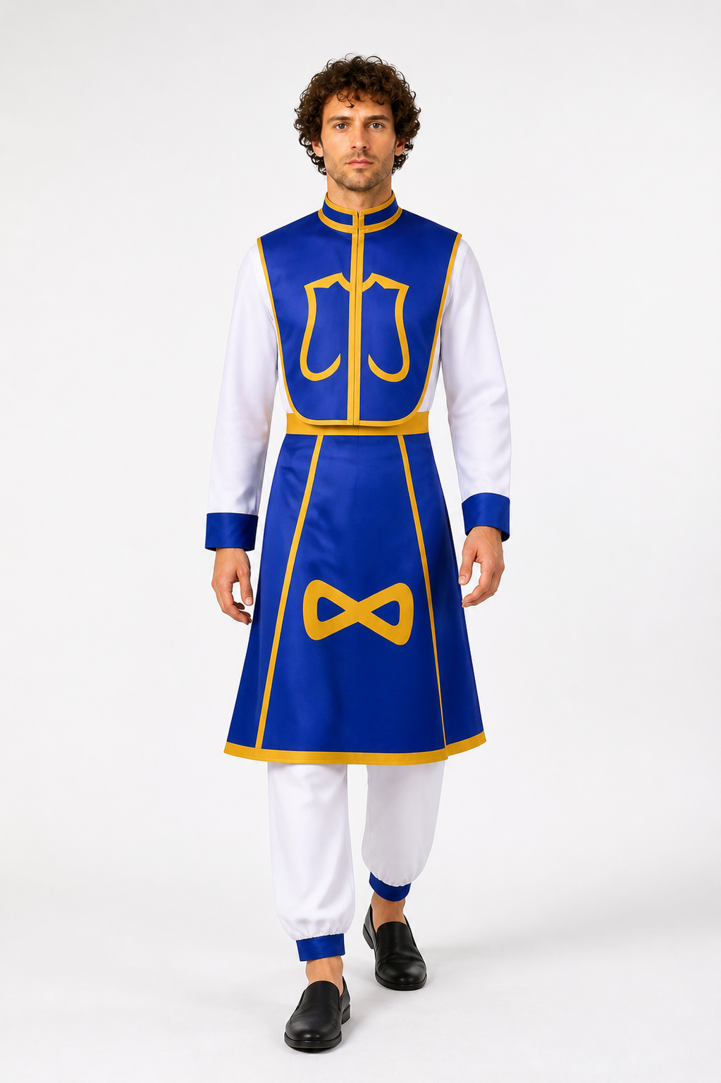 Blue and Gold Kurapika Cosplay Costume Costumes detail 2