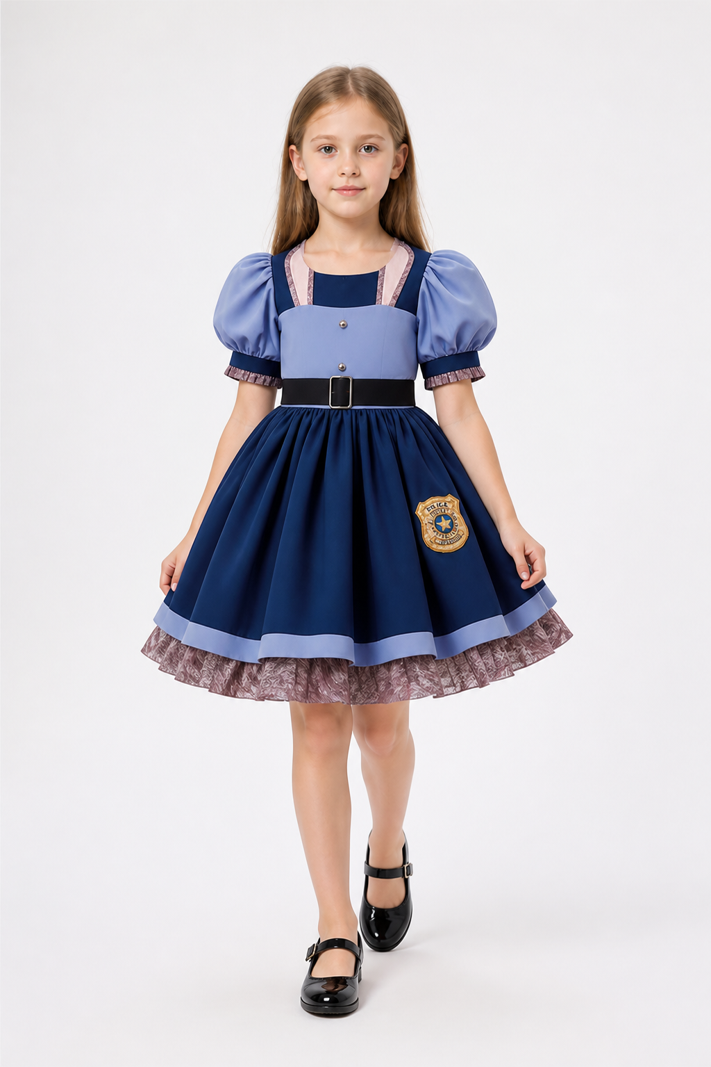 Police Officer Dress with Full Skirt and Badge Costume Dresses detail 2