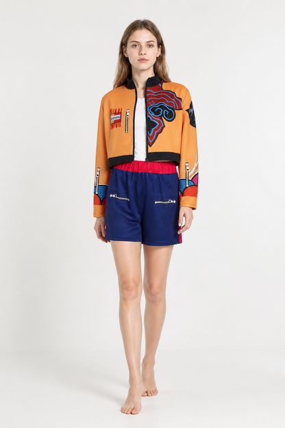 Kids' cosplay costume: cropped jacket and shorts