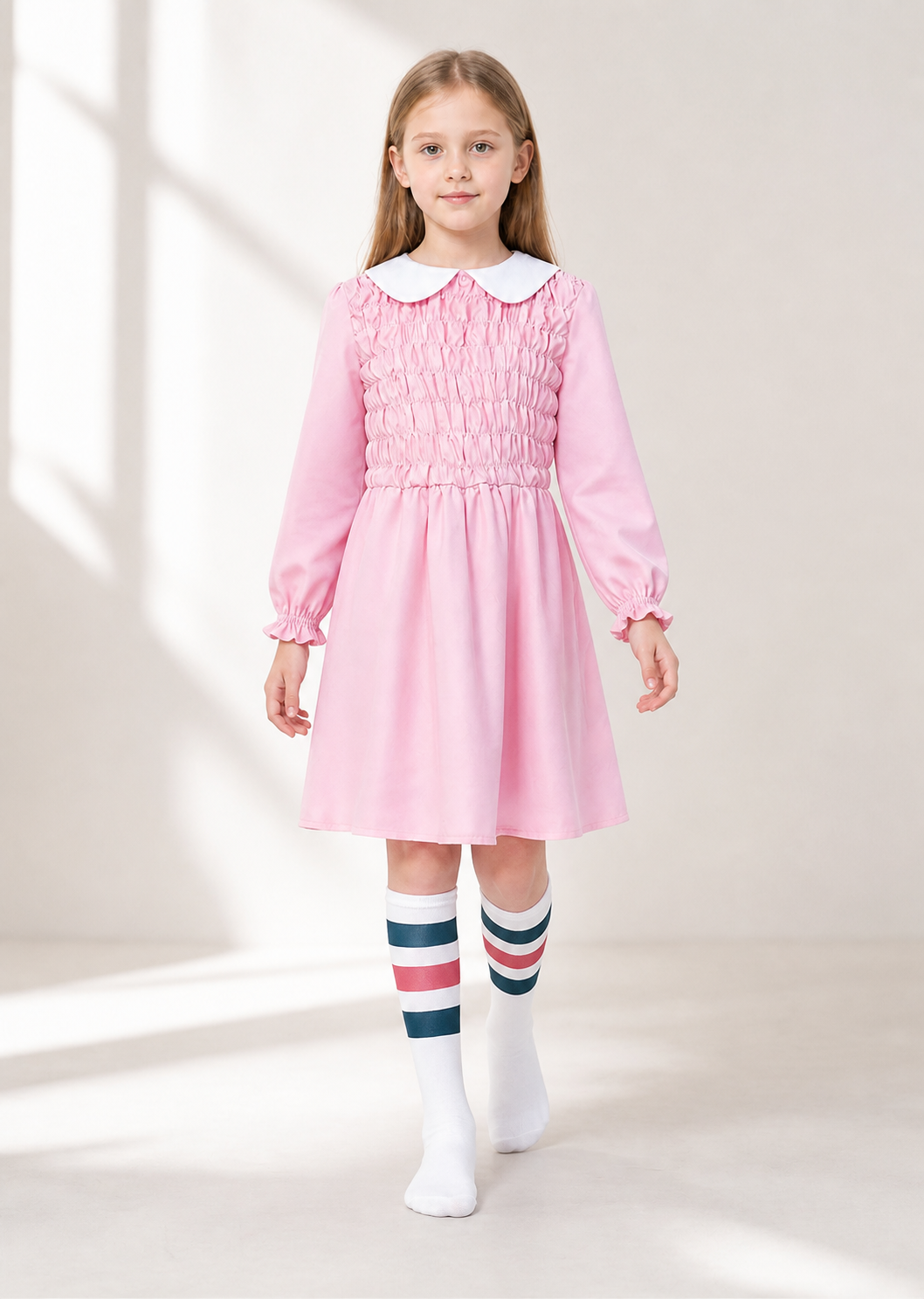 Eleven Halloween Dress, Pink, Long Sleeve Costume Dresses detail 2