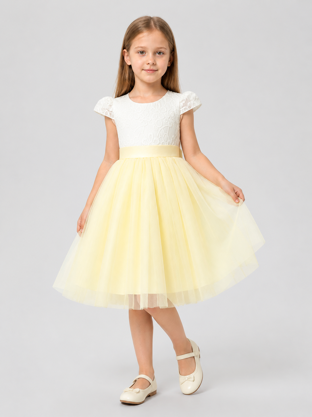 Children's Tulle Princess Dress with Full Skirt Costume Dresses detail 2