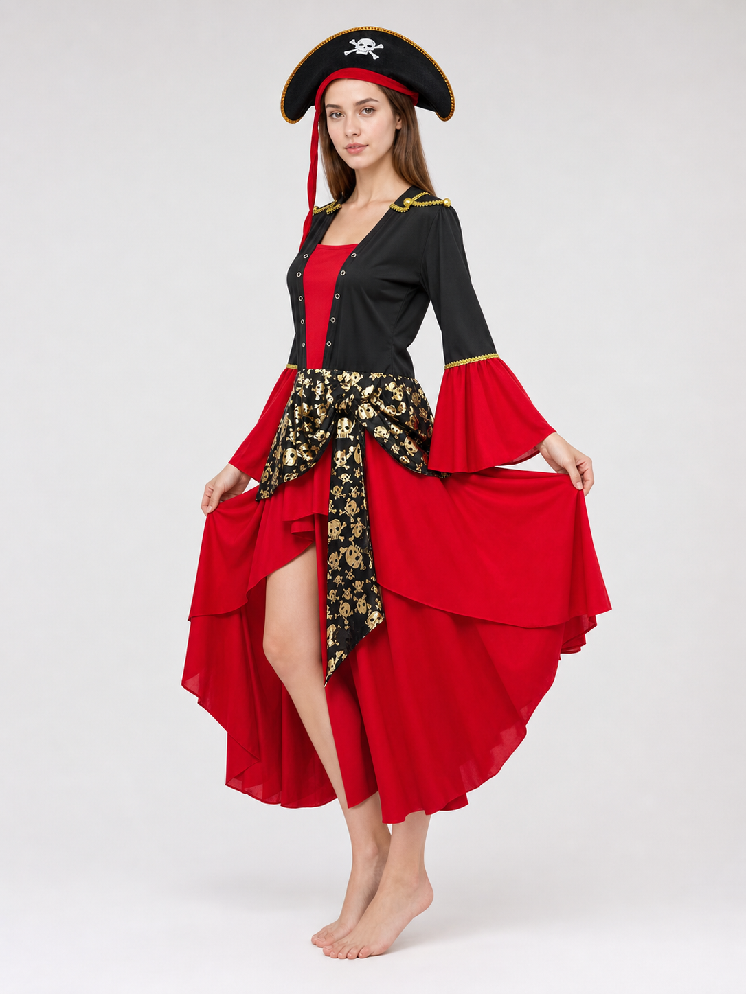 Pirate Costume: Dress, Hat, and Belt for Cosplay