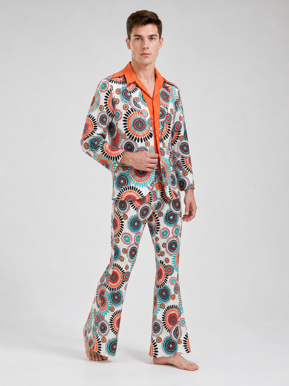 Geometric Print Disco Costume: Shirt and Pants