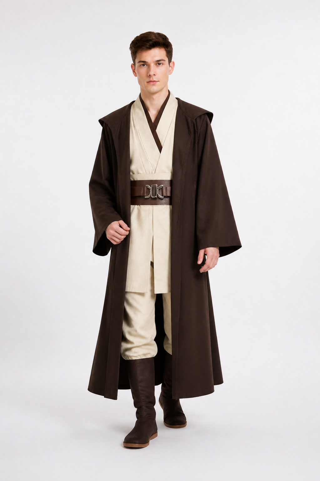 Obi-Wan Jedi Costume with Cloak and Belt for Carnival Costume Capes detail 2