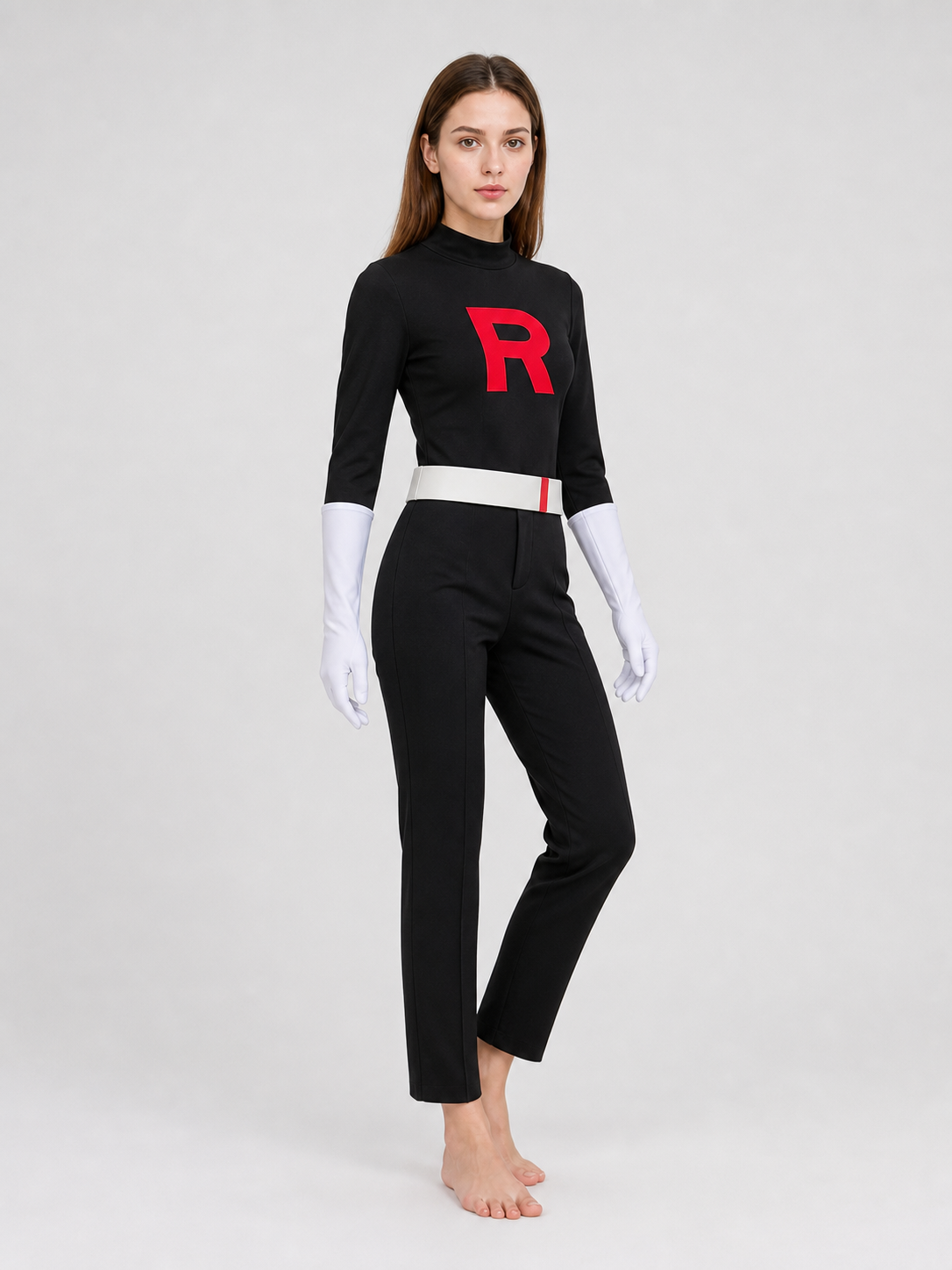 Pokémon Cosplay Costume: Top, Pants, Belt, Gloves