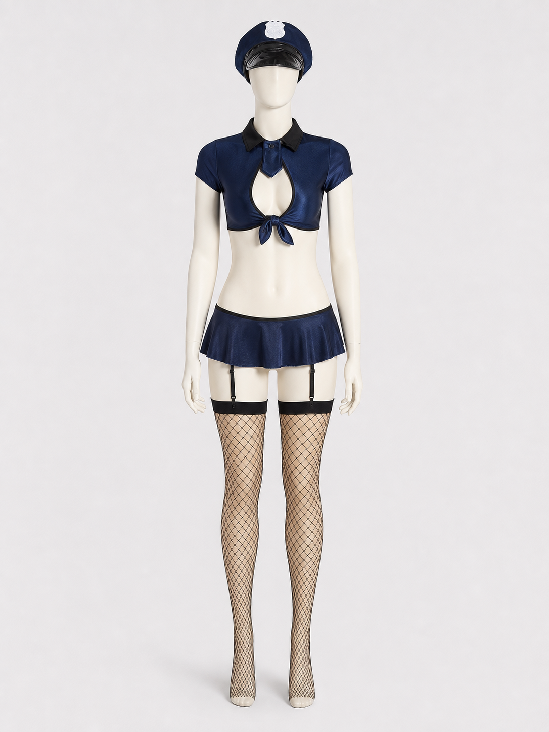 Two-Piece Police Costume with Skirt