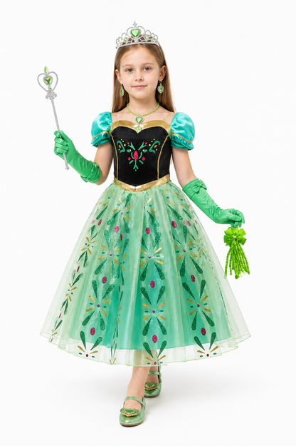 Princess Dress with Crown and Accessories Costume Dresses detail 2