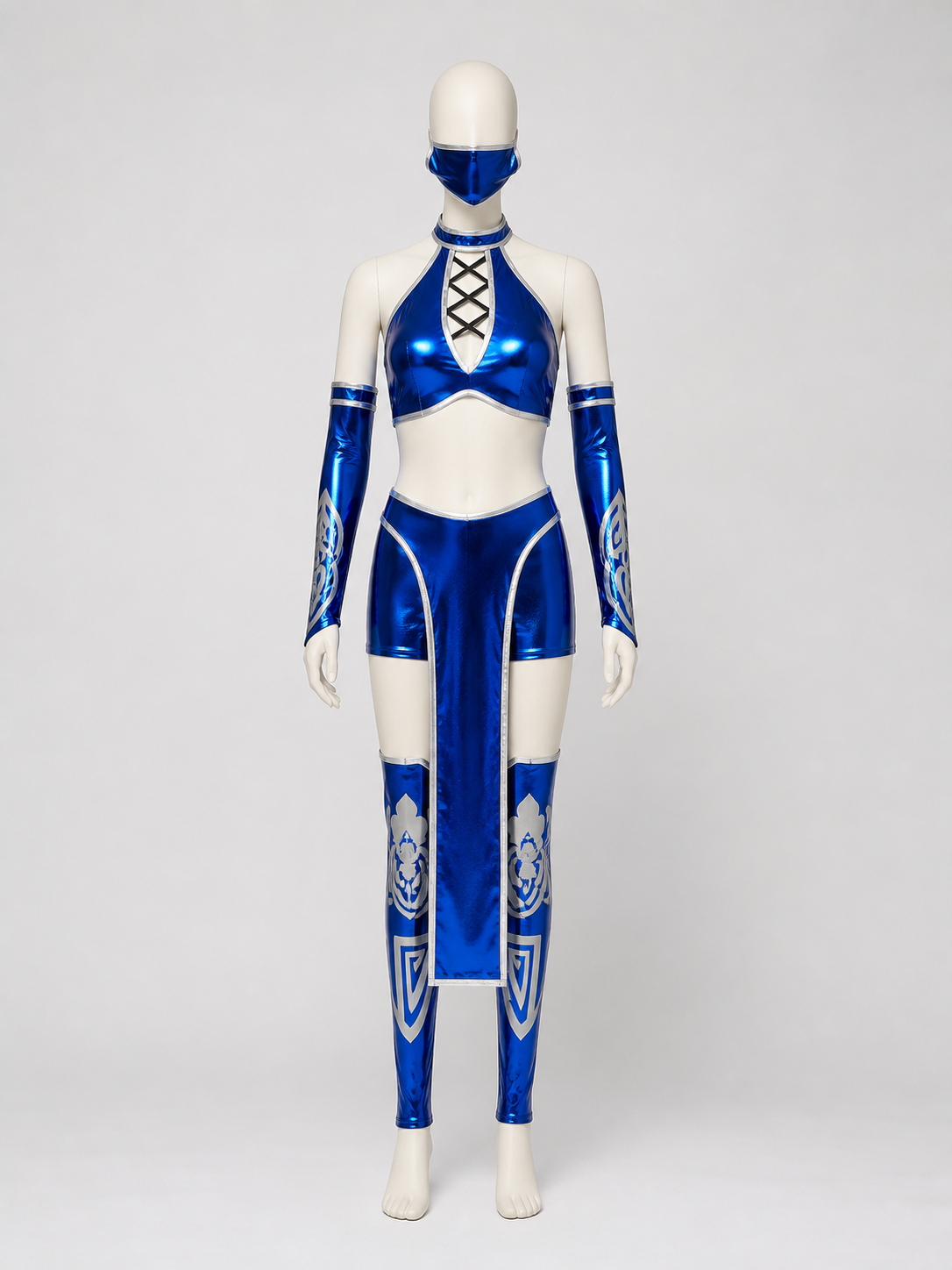Mortal Kombat Cosplay Costume Blue Set Costumes detail 2