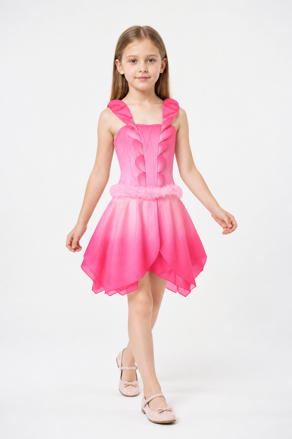 Pink Fairy Cosplay Dress with Full Skirt Costume Dresses detail