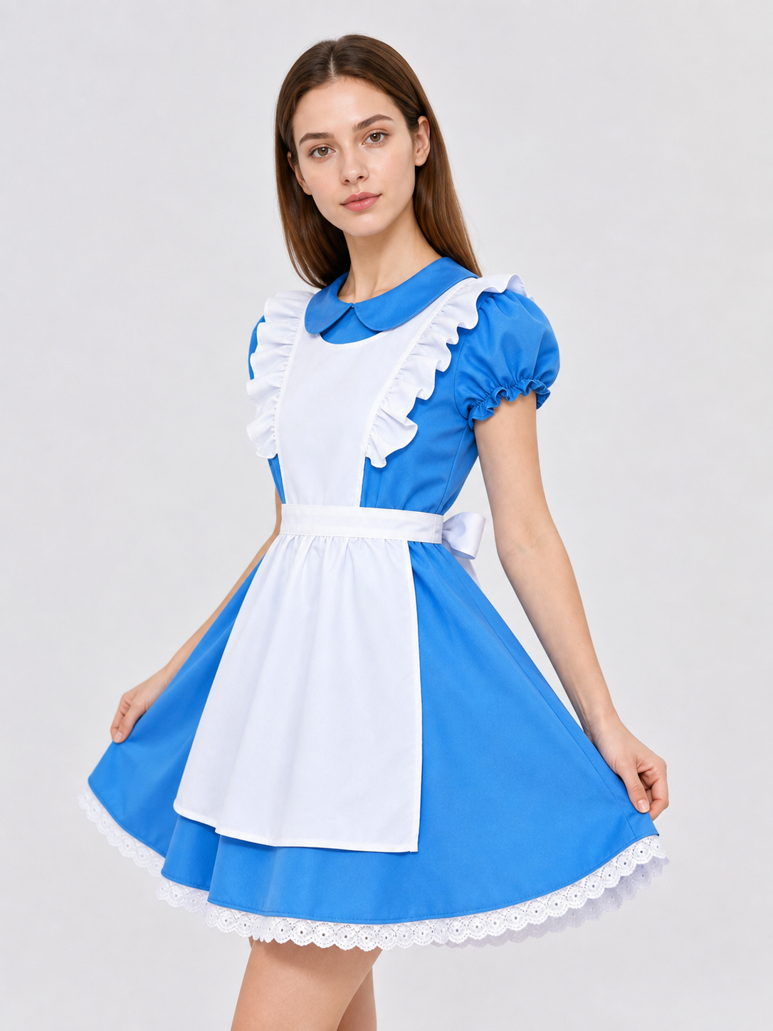 Alice Blue and White Costume Dress with Accessories