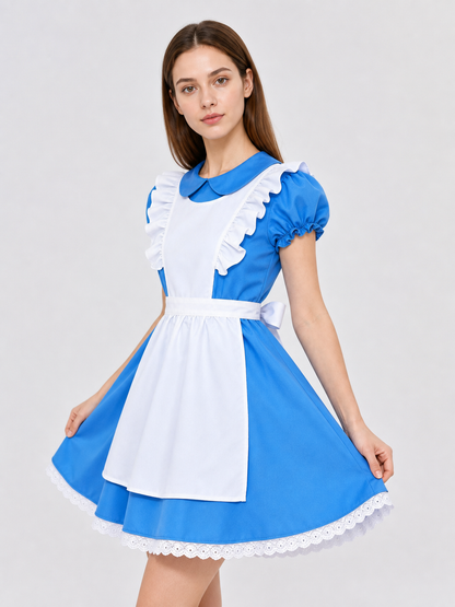 Alice Blue and White Costume Dress with Accessories