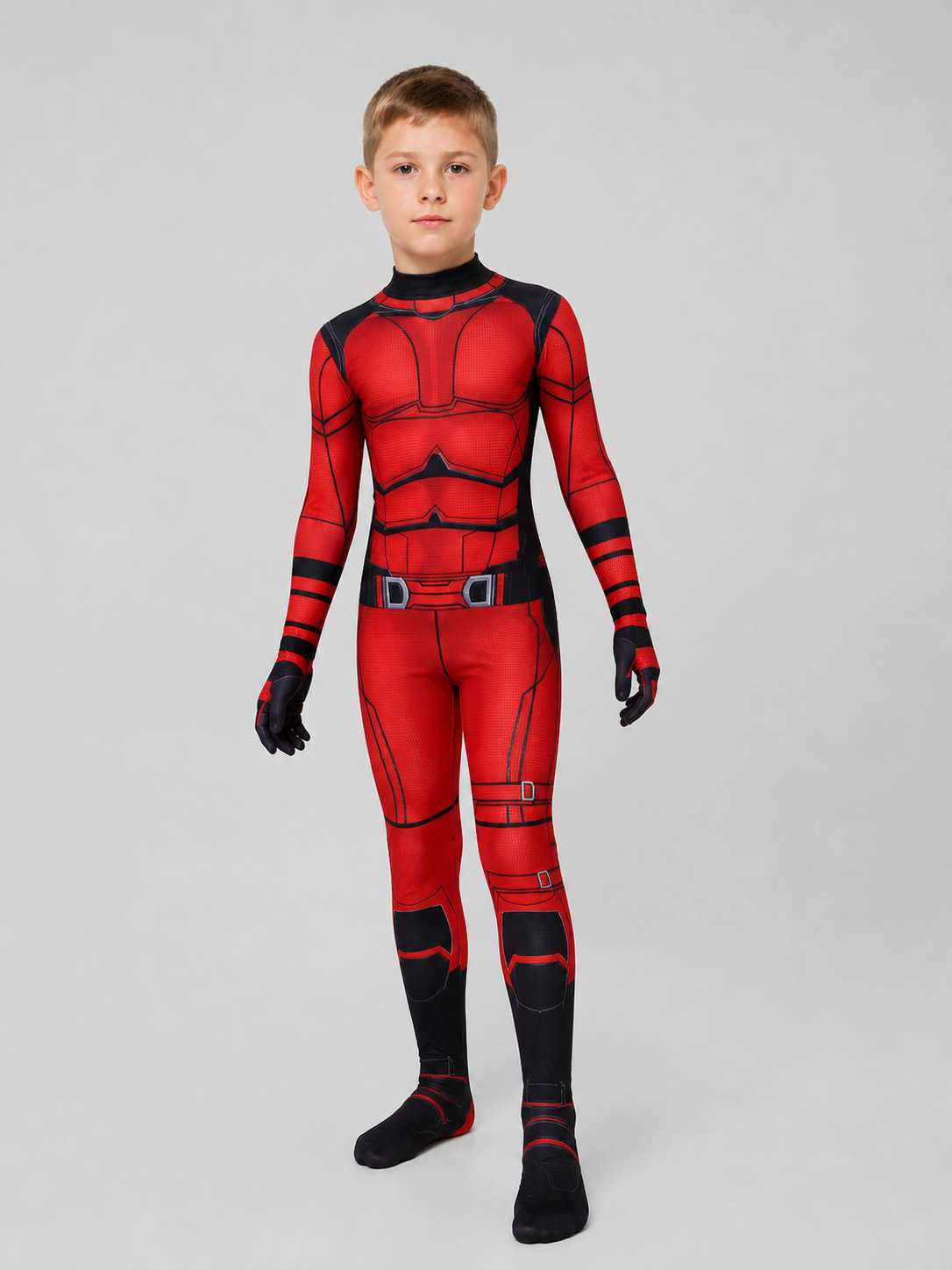 Daredevil Cosplay Costume: Red Jumpsuit with Mask Costume Masks detail 2
