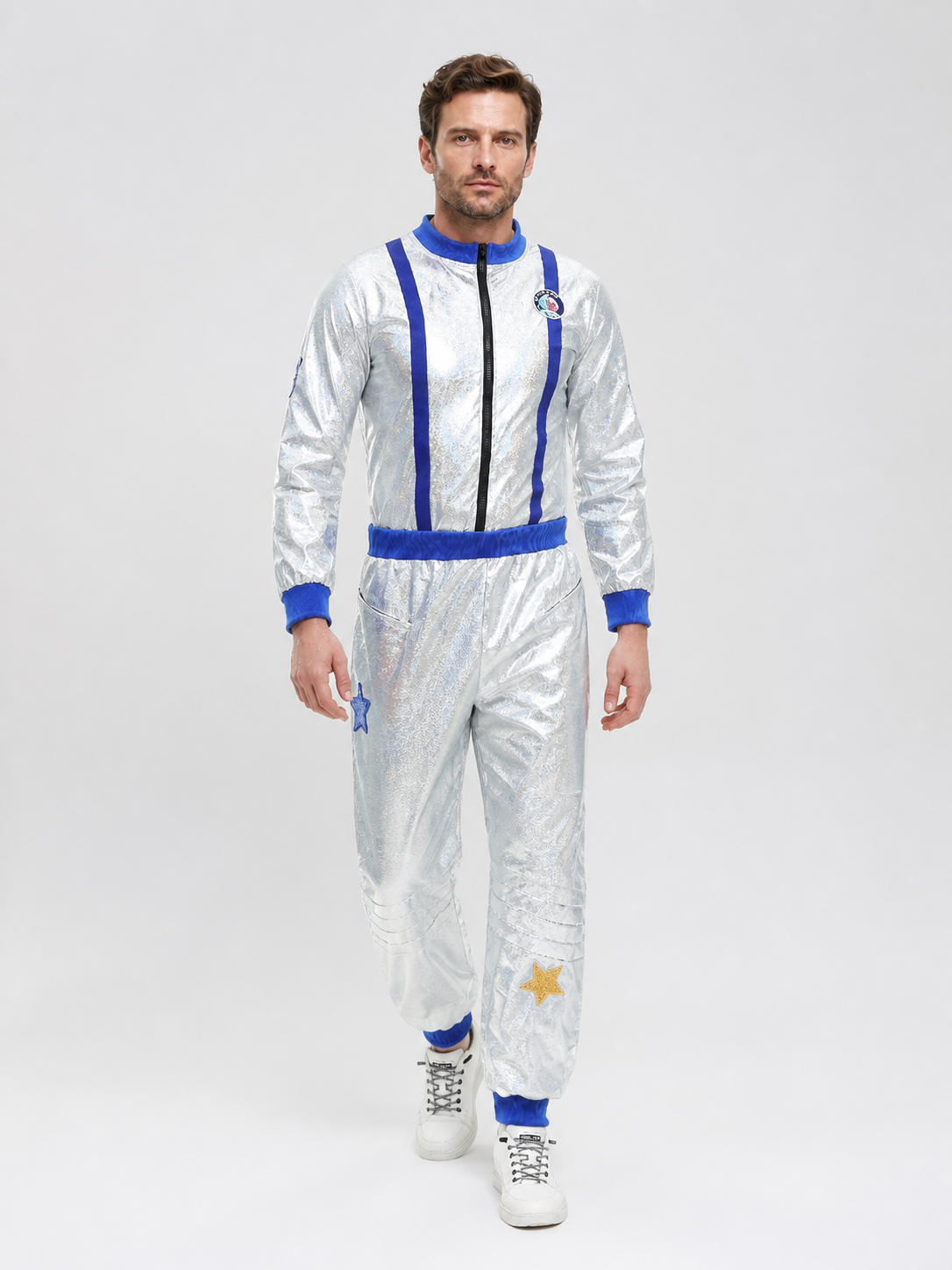 Silver Astronaut Costume for Children and Adults, M-XXL Costumes detail 2
