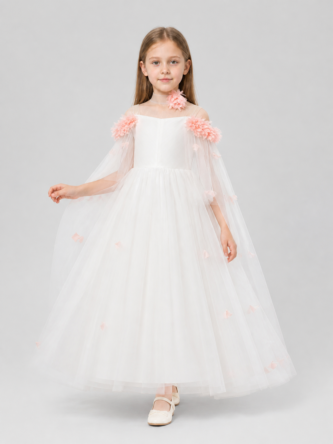 Girls' Dressy Dress with a Full, Layered Skirt Costume Dresses detail 2