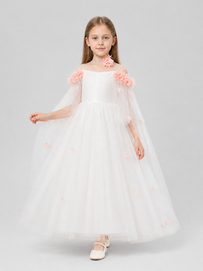 Girls' Dressy Dress with a Full, Layered Skirt Costume Dresses detail 2