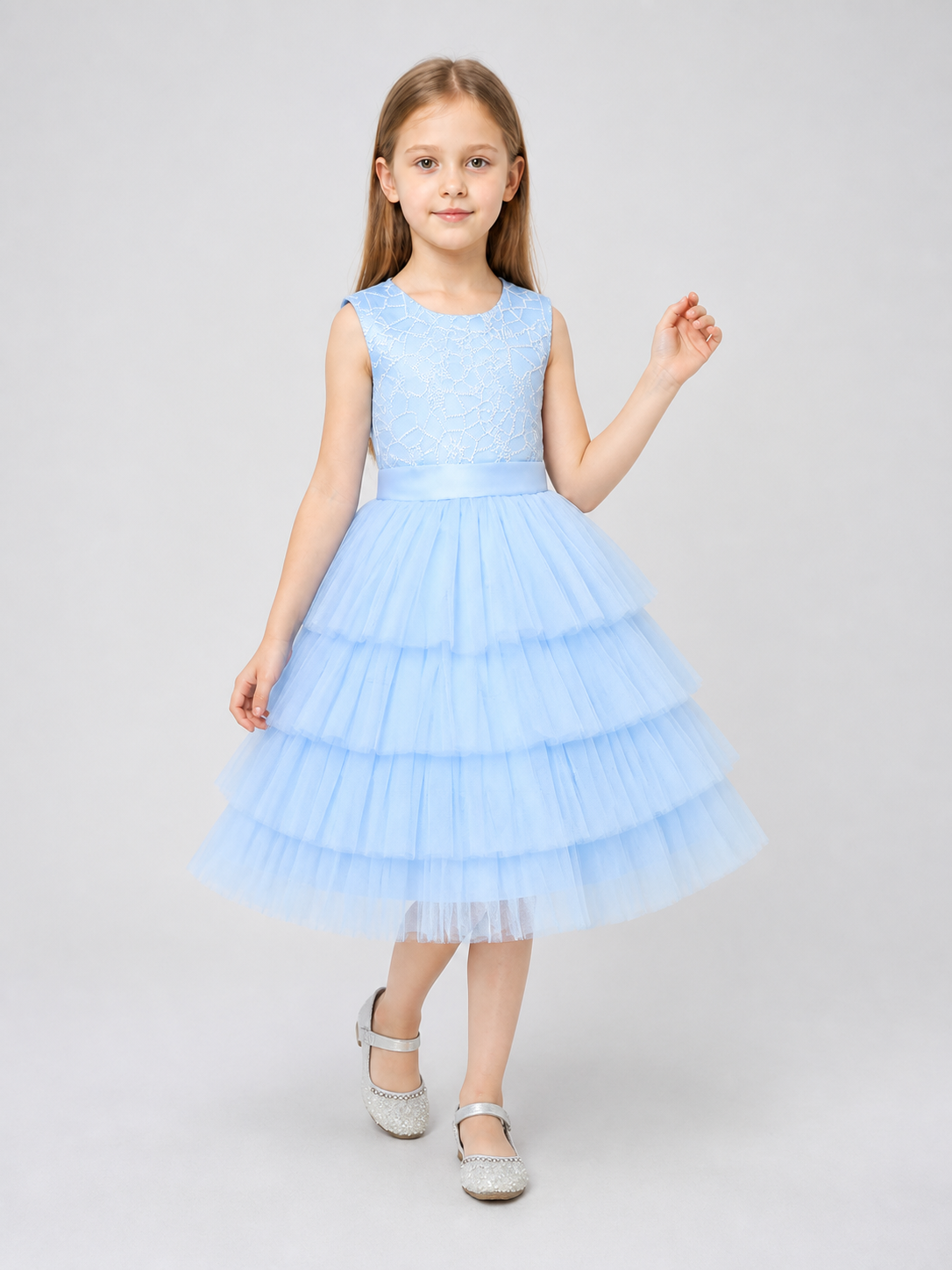 European Tulle Tutu Dress for Girls’ Birthday Celebrations