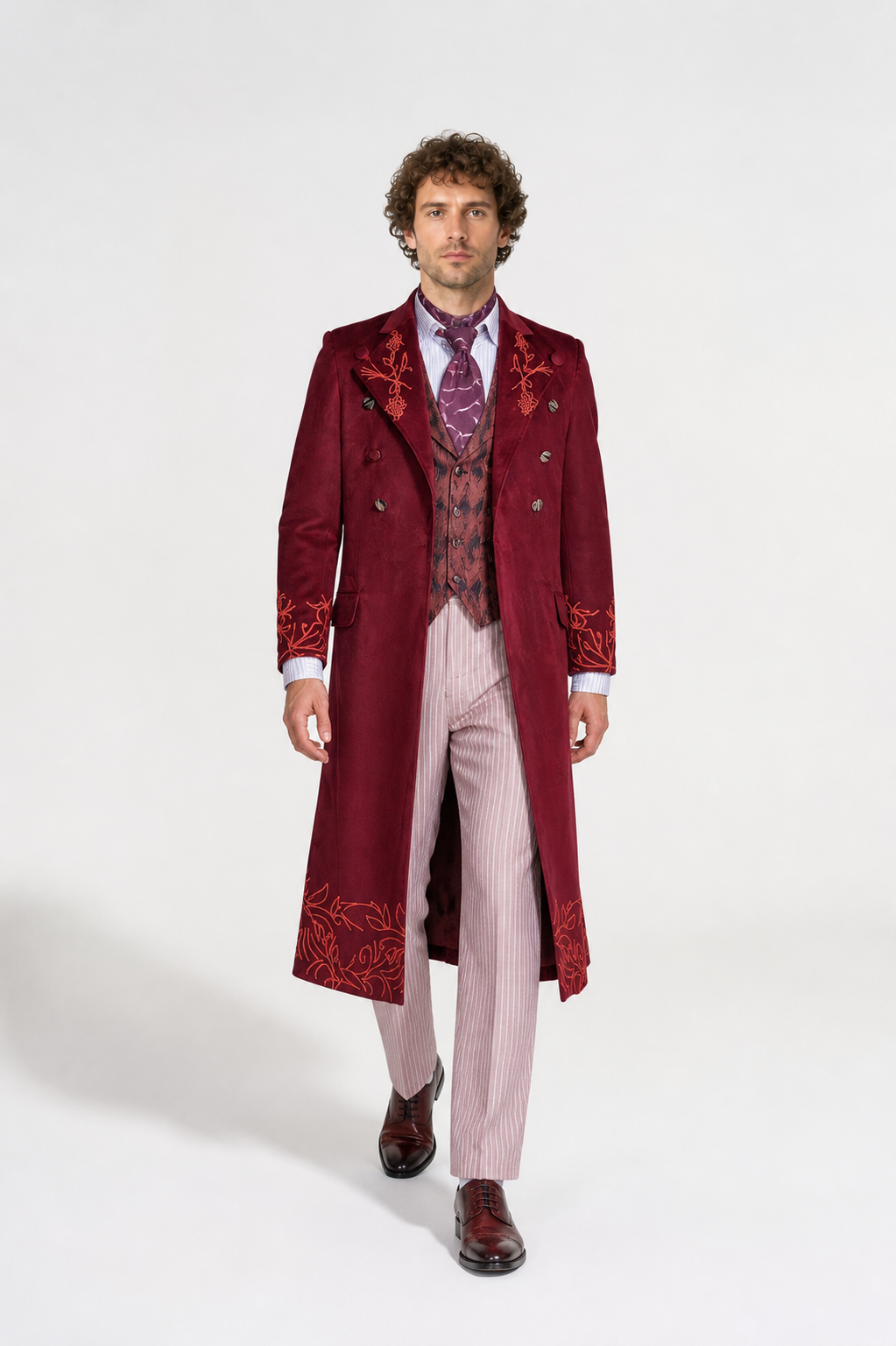 Willy Wonka Cosplay Costume with Coat and Vest Costumes detail 2
