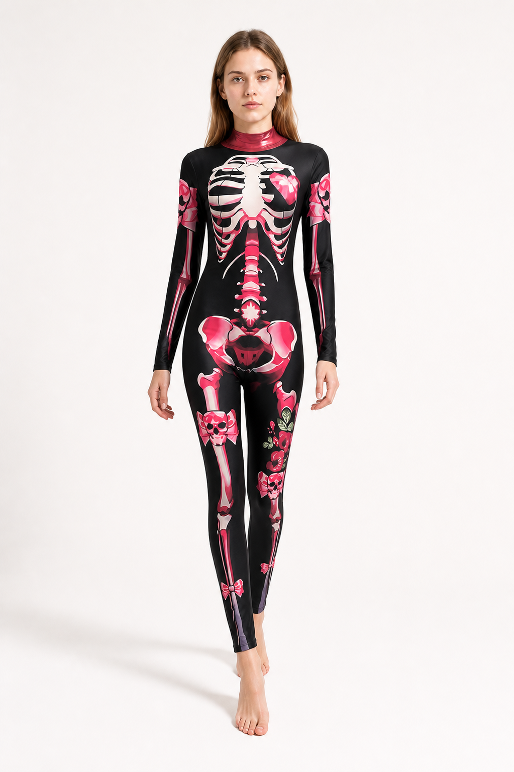 Skeleton jumpsuit with bone print and long sleeves product detail