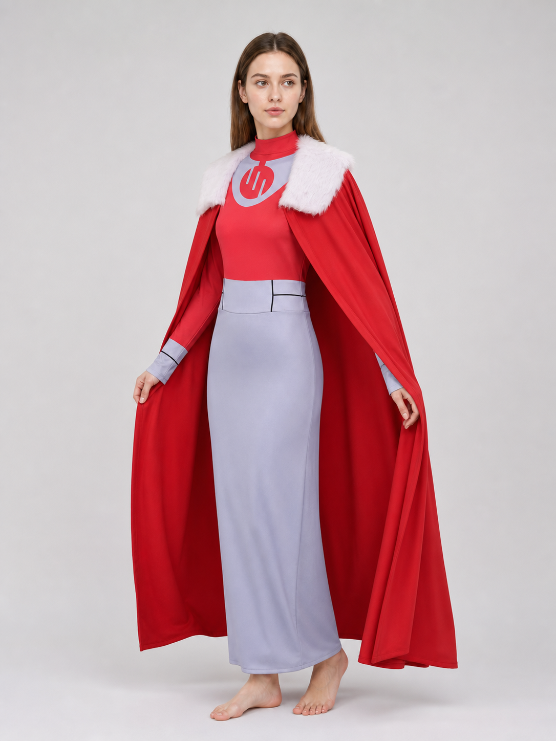 Thragg Cosplay Costume with Cape and High Collar