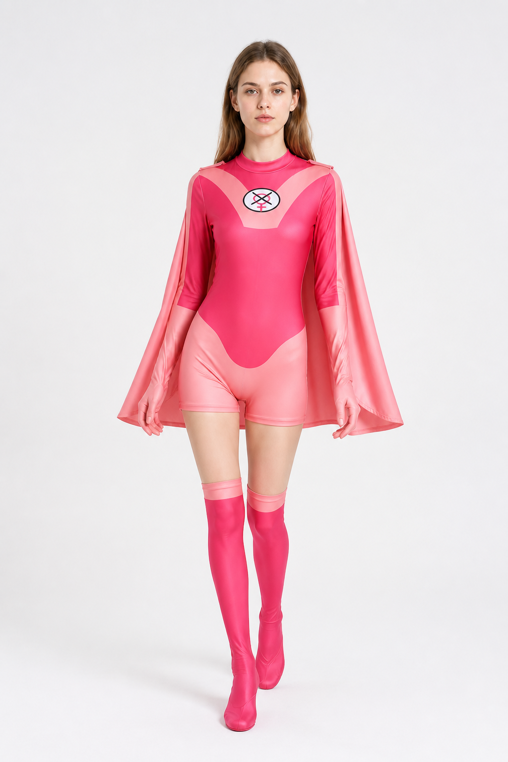 Atomic Eve Cosplay Costume with Jumpsuit and Cape Costume Capes detail 2