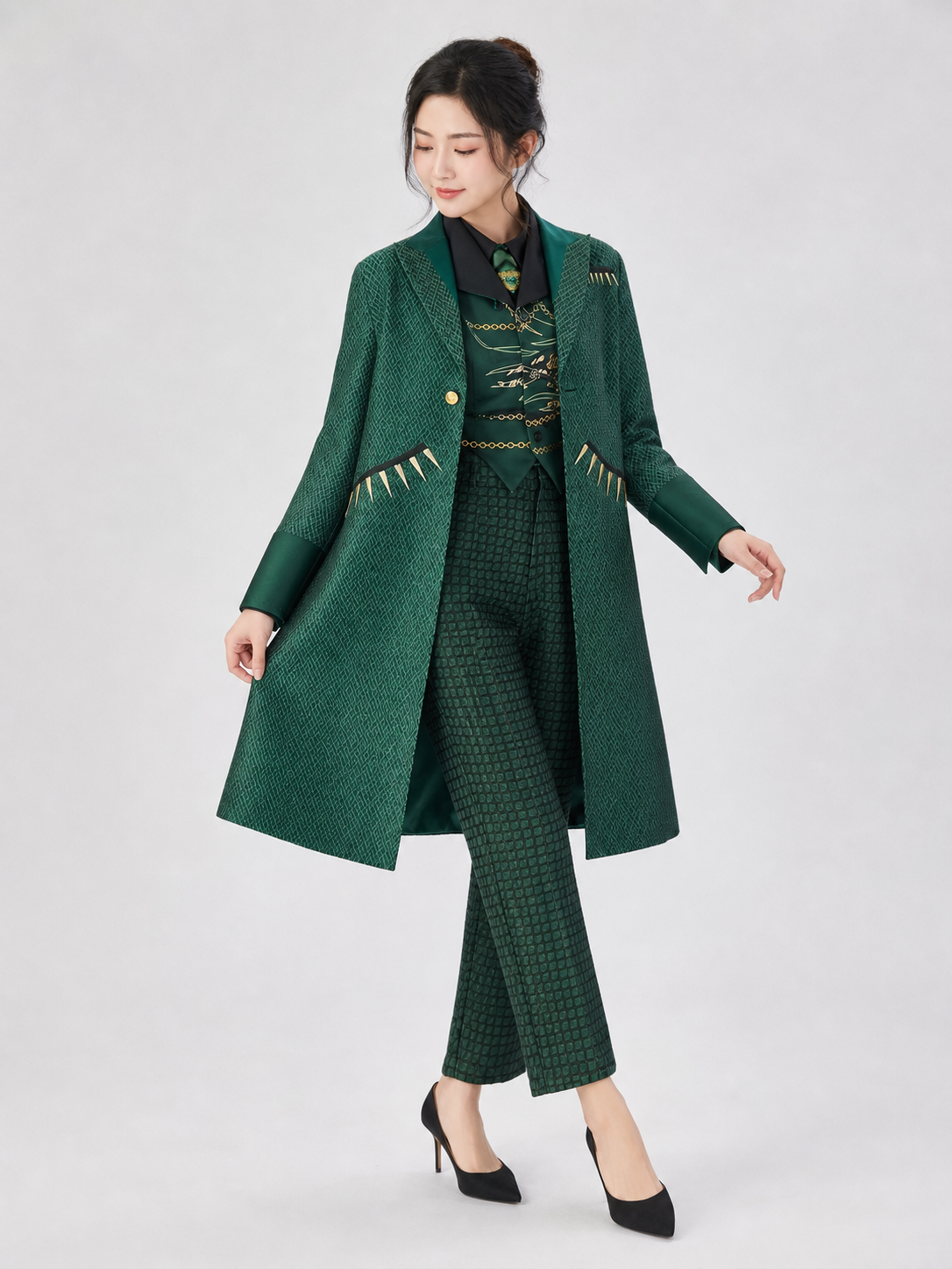 The Wizard of Oz Cosplay Costume, Green Set