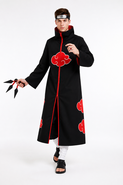 Akatsuki Costume with Red Clouds for Cosplay Costumes detail 2