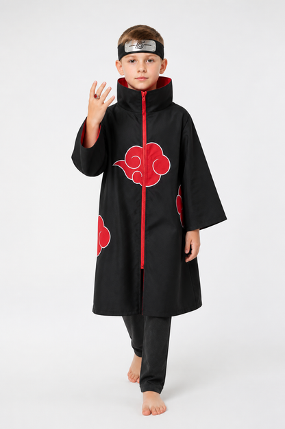 Akatsuki Costume with Red Clouds for Cosplay Costumes detail 2