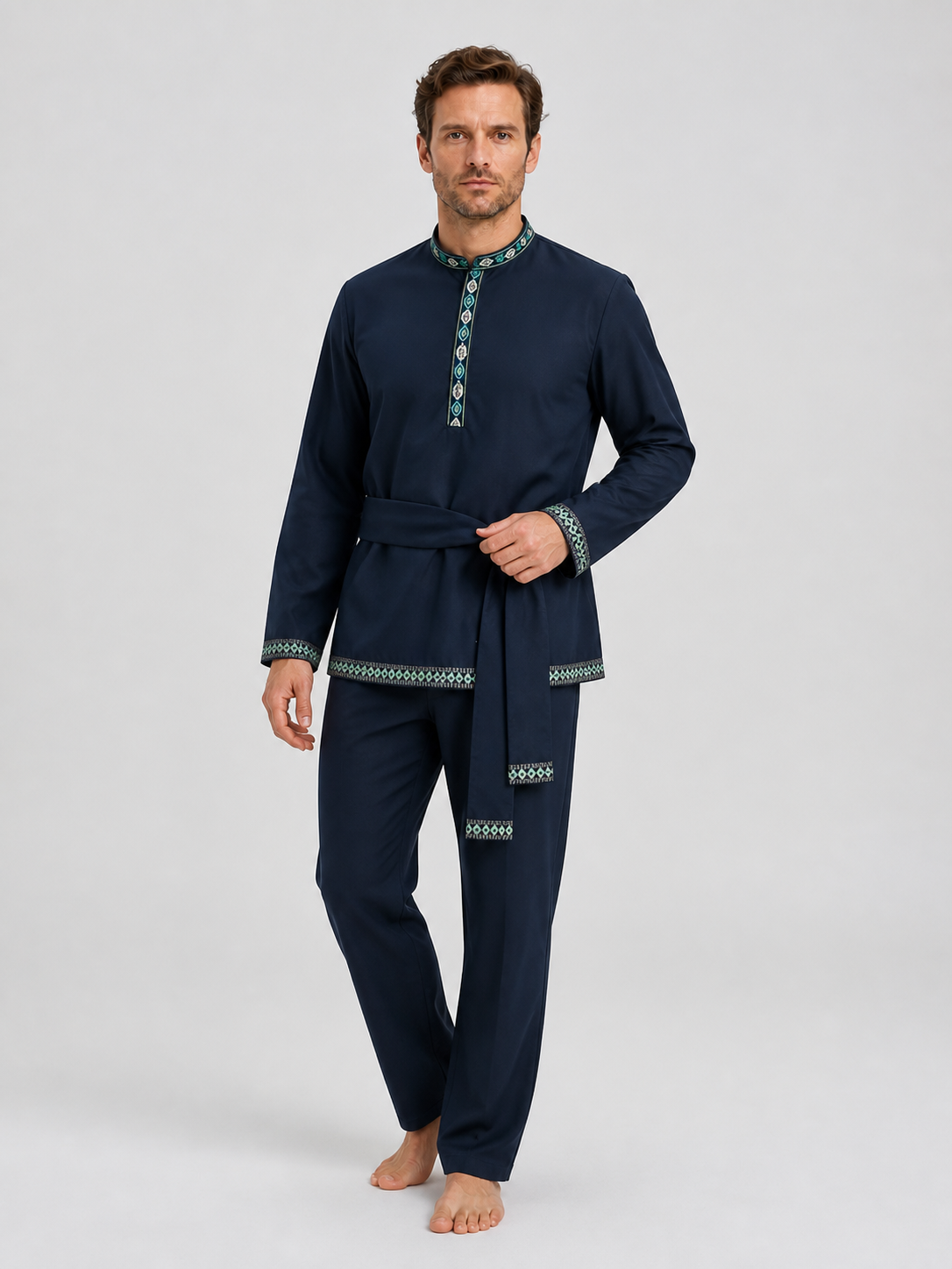 Embroidered Ethnic Shirt-Tunic with Belt product detail 2