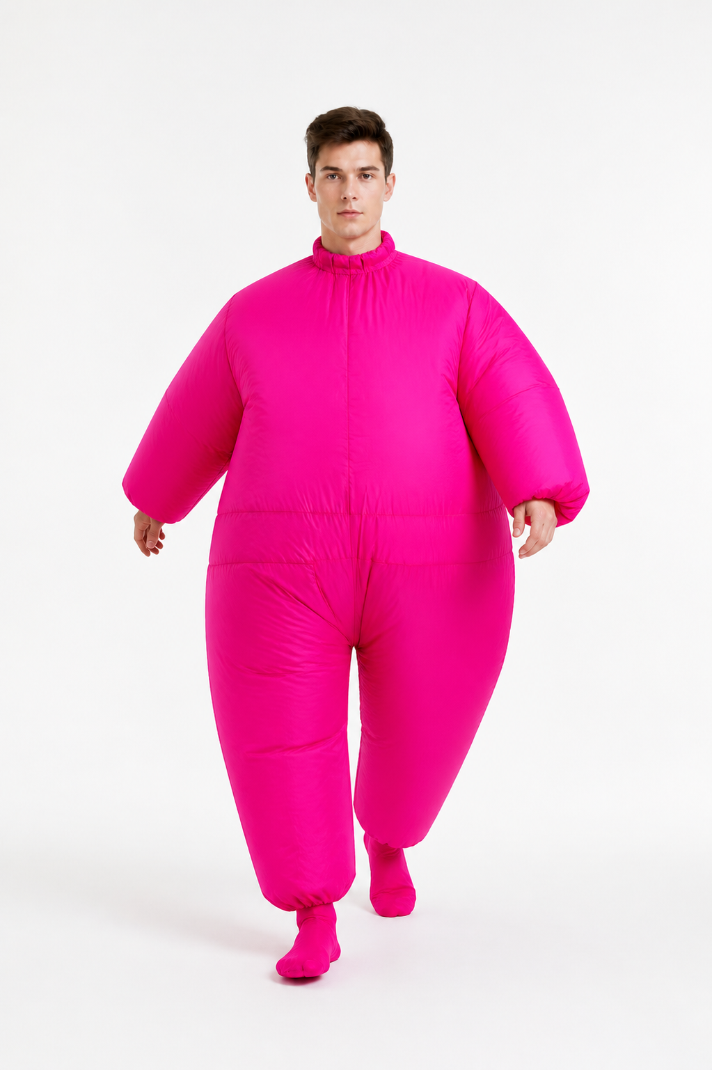 Neon Pink Inflatable Jumpsuit for Parties product detail 2
