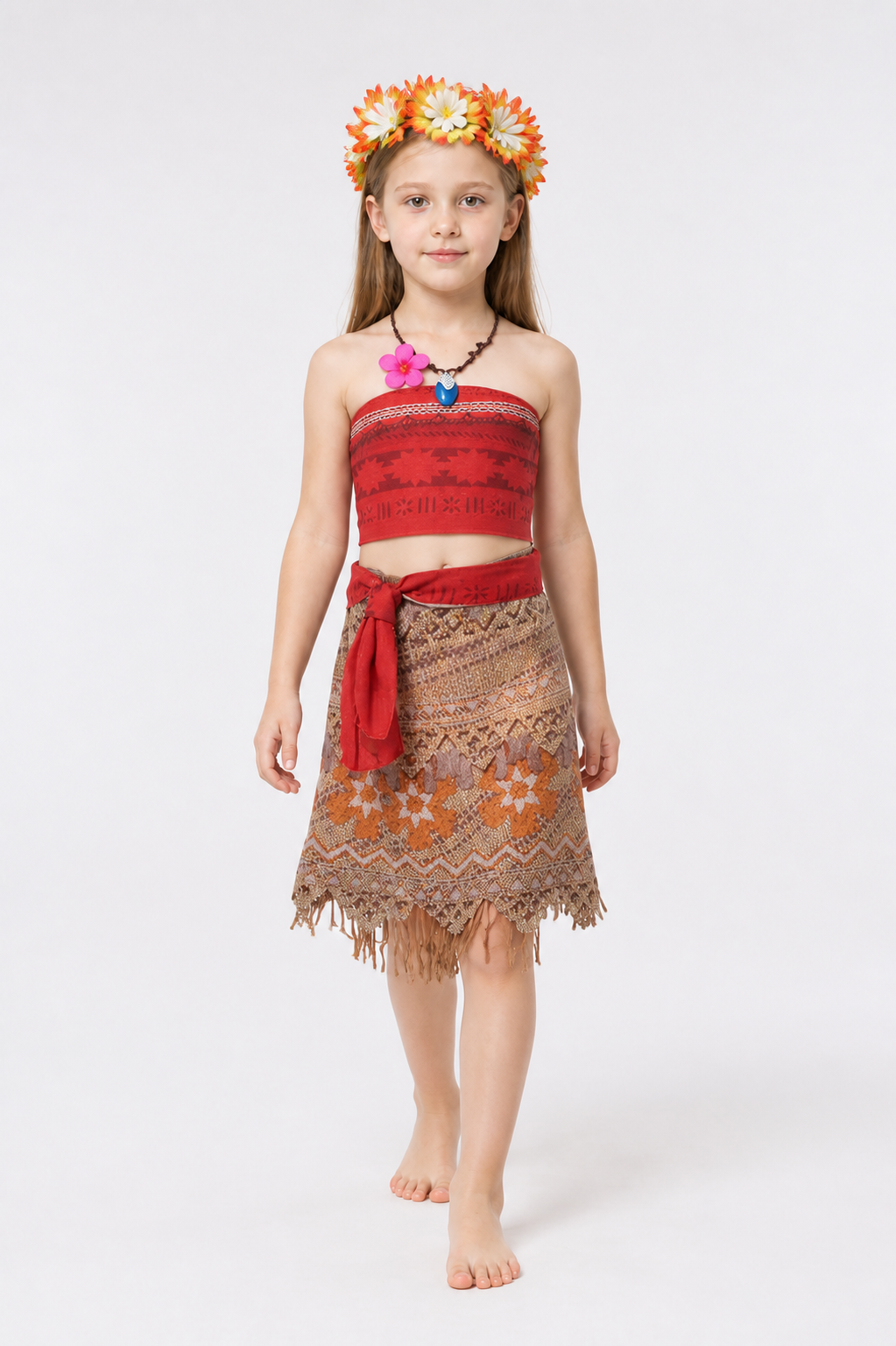 Children's Moana Costume with Skirt and Necklace Costumes detail 2