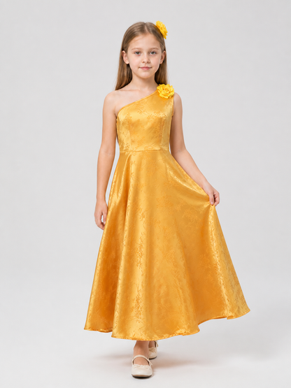 Judy Cosplay Dress, Yellow, Long, with Flowers Costume Dresses detail 2