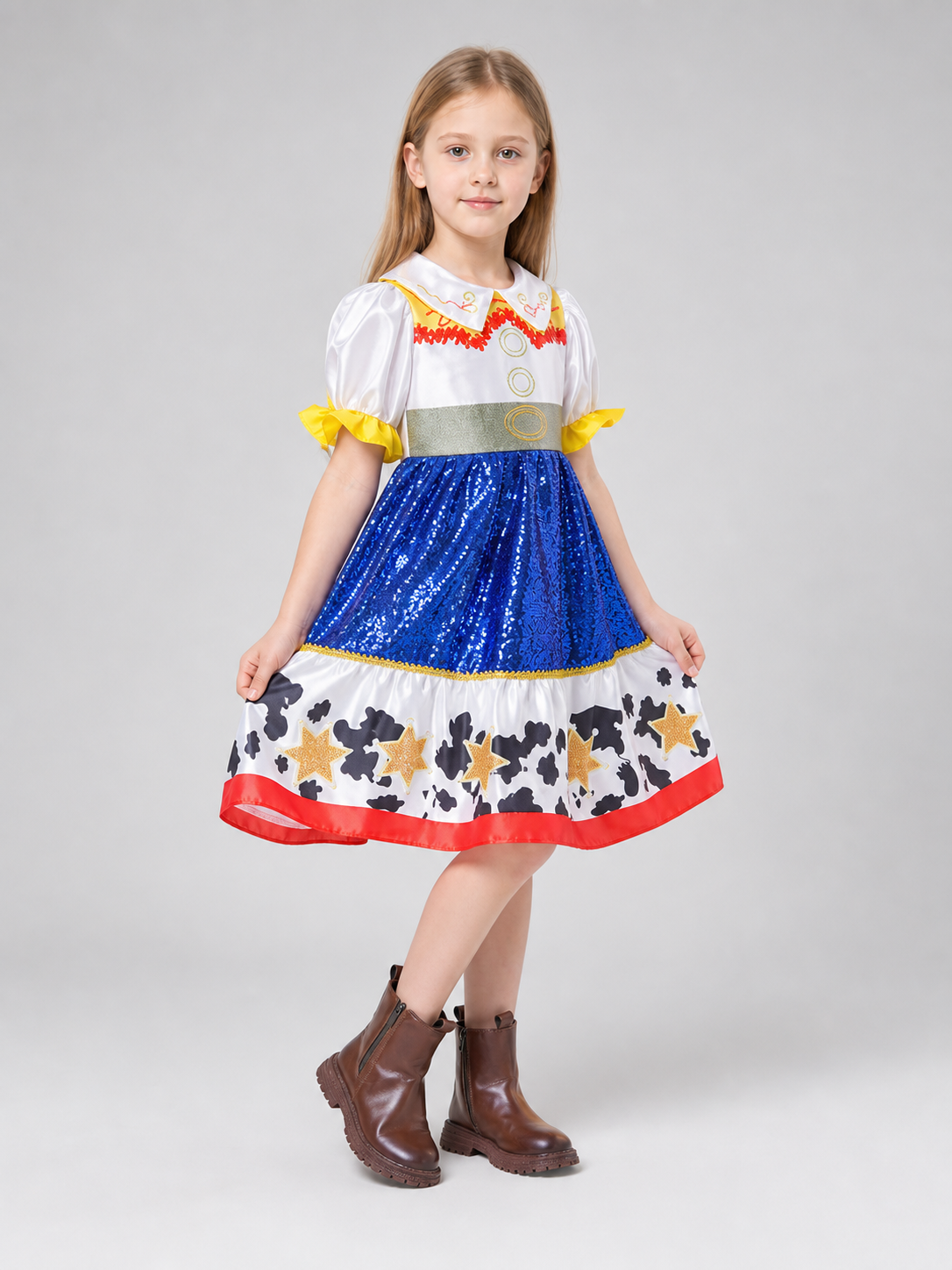 Costume Set: Dress, Hat, and Handbag