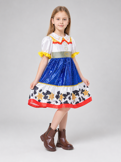 Costume Set: Dress, Hat, and Handbag