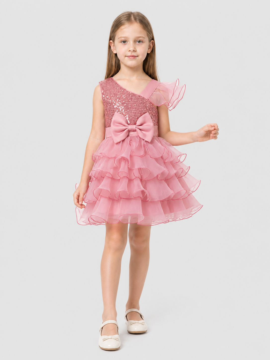 Princess Dress with Sequins, Bow, and Full Skirt Costume Dresses detail 2