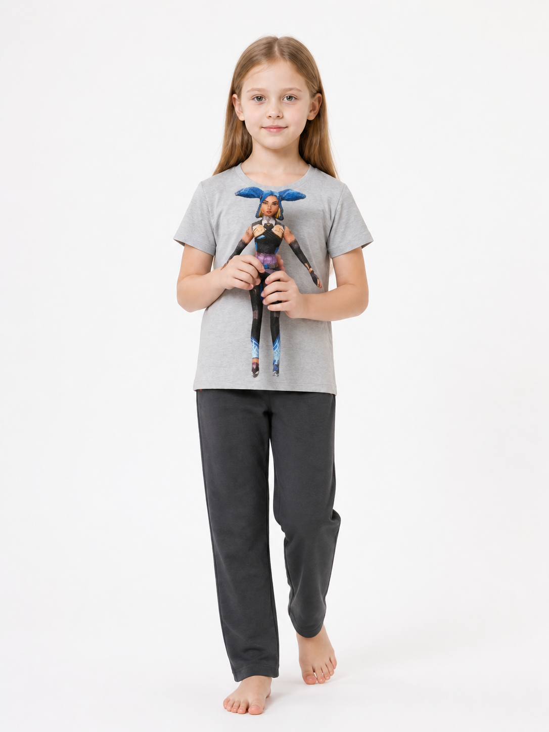 Articulated Anime Figure with a Blue Head and Purple Belt product detail 2
