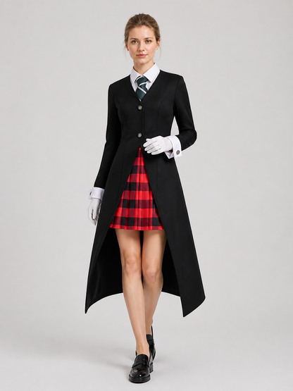 Maka from Soul Eater Cosplay Costume, Red and Black Plaid Costumes detail