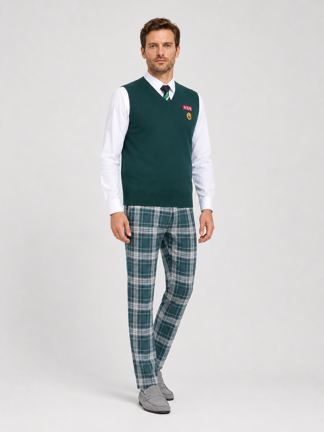 Zombie School Uniform: Vest, Shirt, Pants, Tie Costumes detail 2