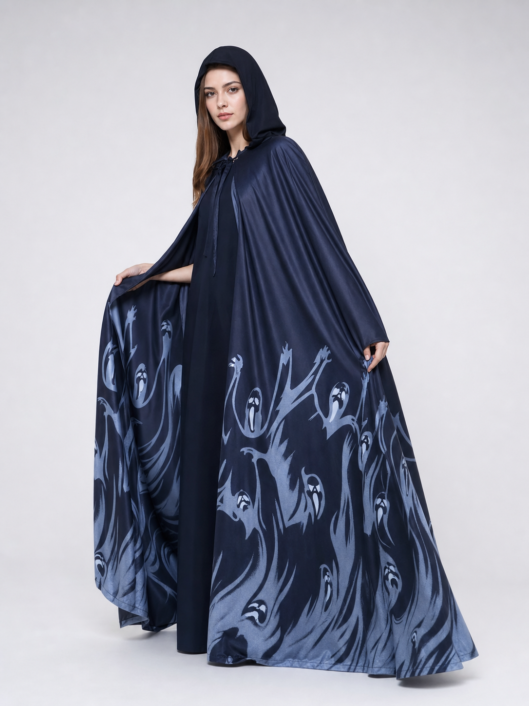 Cosplay Costume with Hood, Cape, and Gloves