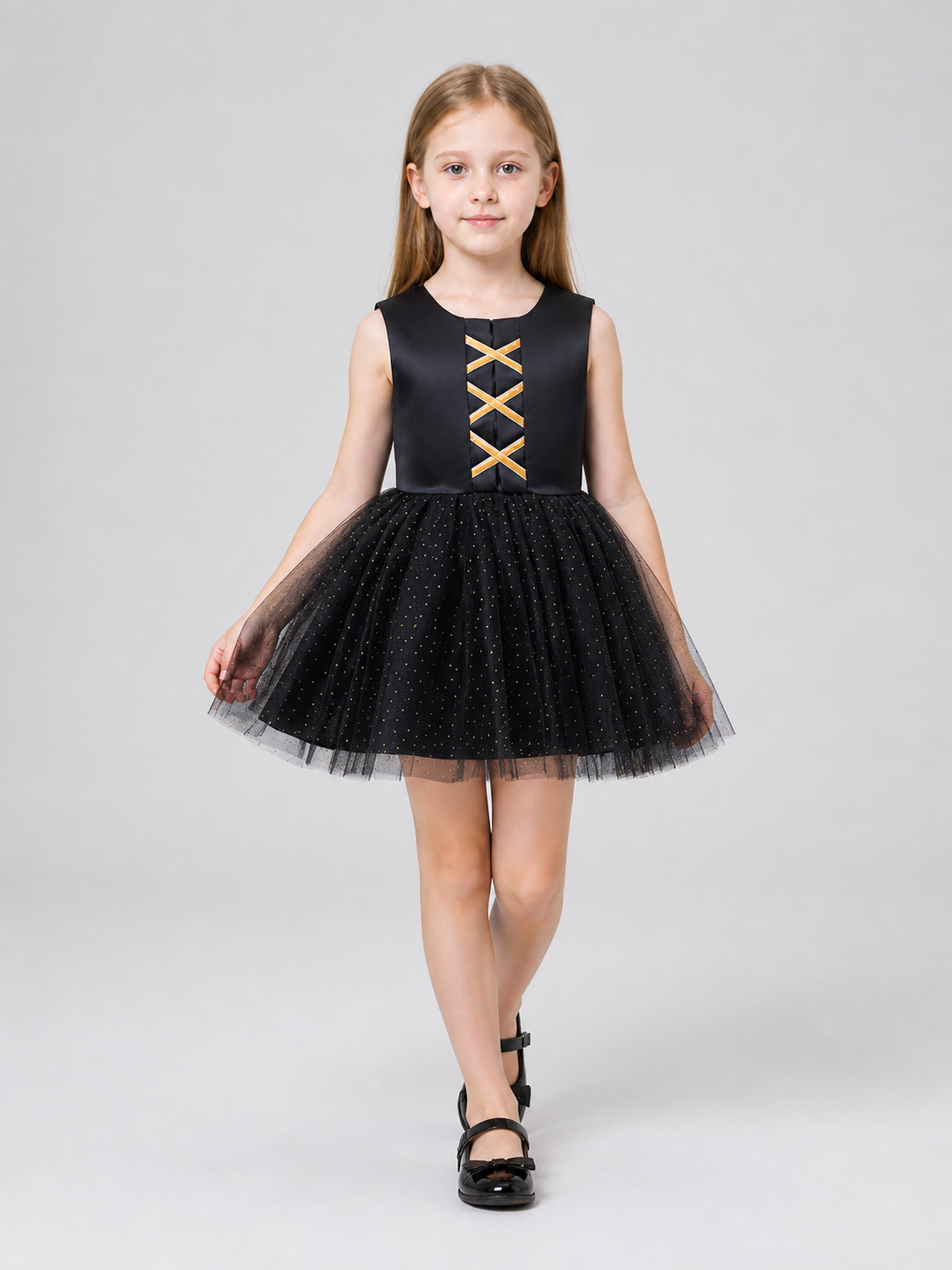 Children's Tutu Dress with Pumpkin and Bat Print Costume Dresses detail 2